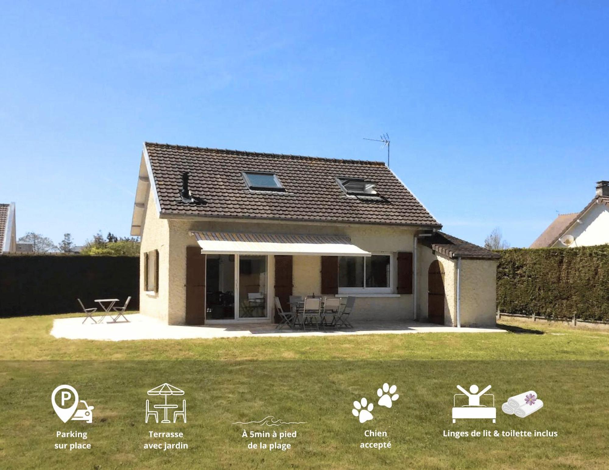 L'effet Maison Renovee Lumineuse Confort Belle Terrasse Grand Jardin Clos Sans Vis A Vis Parking Jeux Pour Enfants 5 Mn A Pied De La D'asnelles Et Centre Bourg - Proche Bayeux Au Coeur Des Plages Du Debarquement * Asnelles